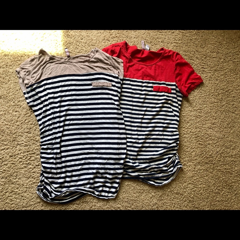 Set of TWO maternity knit tops